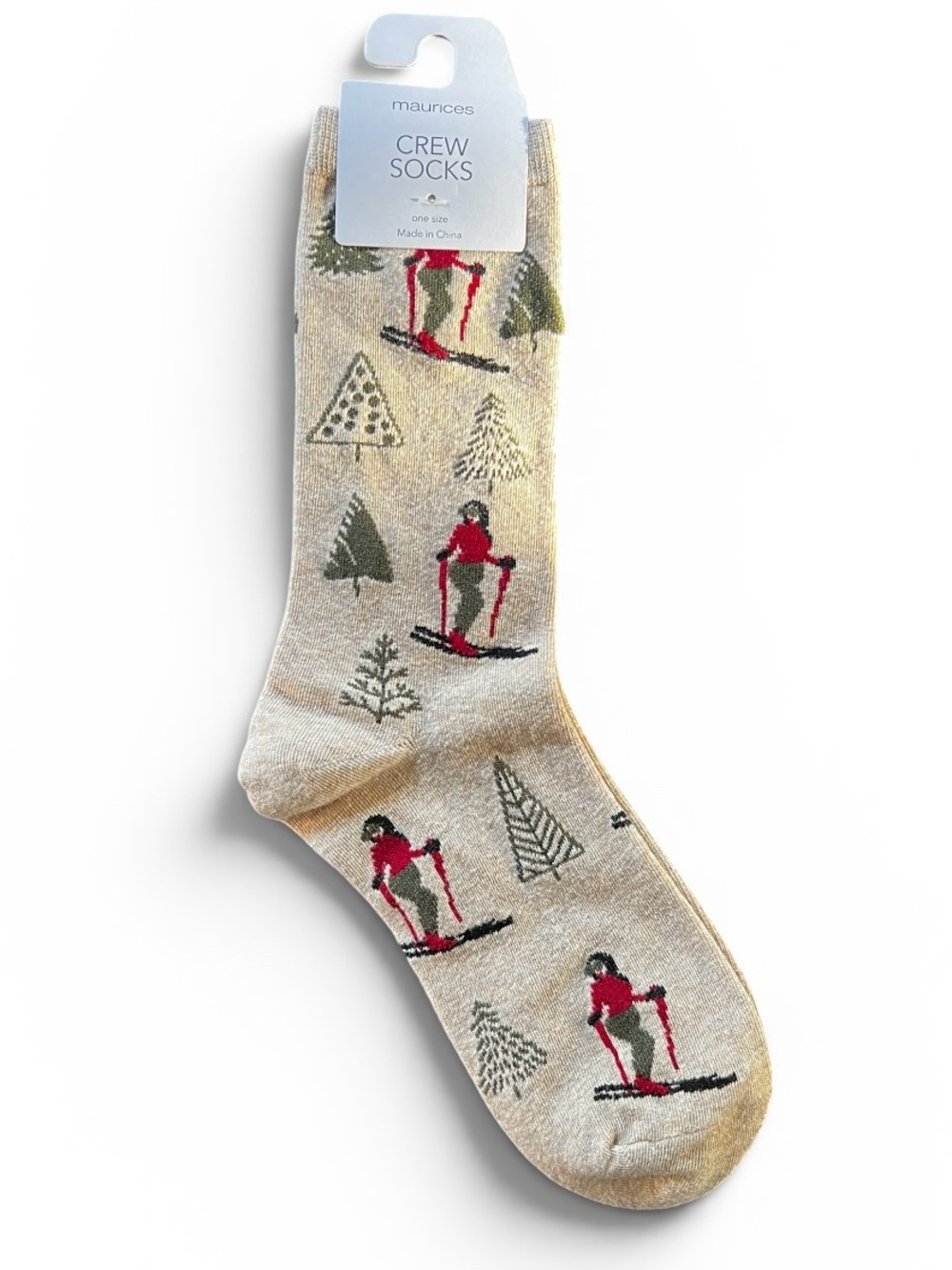 Women’s Ski Print Crew Socks NWT